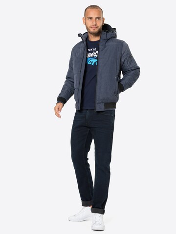 BLEND Regular Fit Jacke in Blau