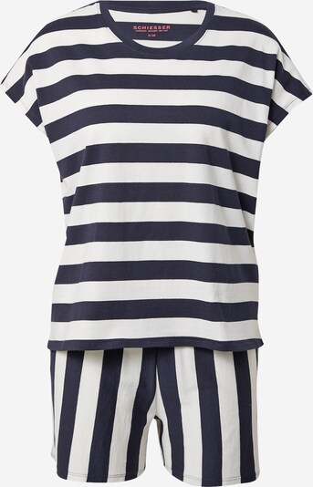 SCHIESSER Pidžama 'Just Stripes' u mornarsko plava / bijela, Pregled proizvoda