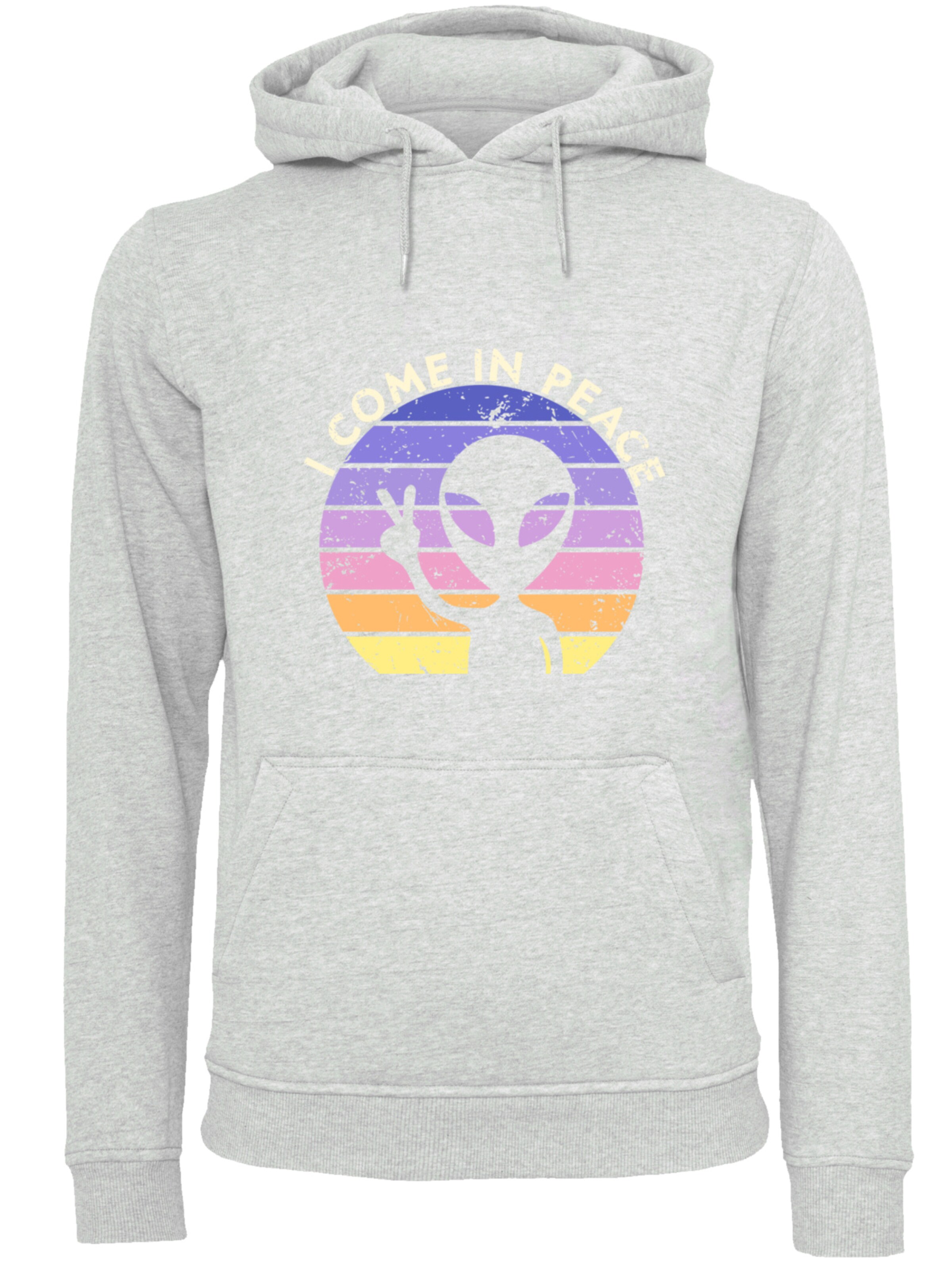 Sweat-shirt 'Alien Peace Sunset' F4NT4STIC en gris : devant