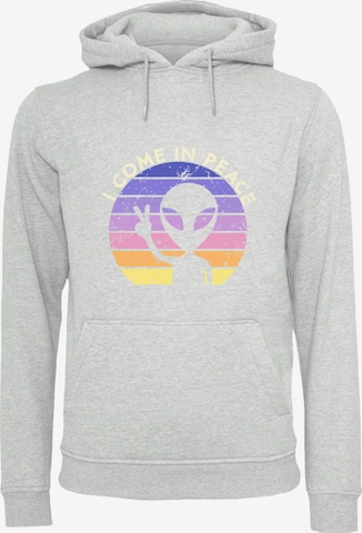 F4NT4STIC Sweatshirt 'Alien Peace Sunset' in Grau: Vorderseite