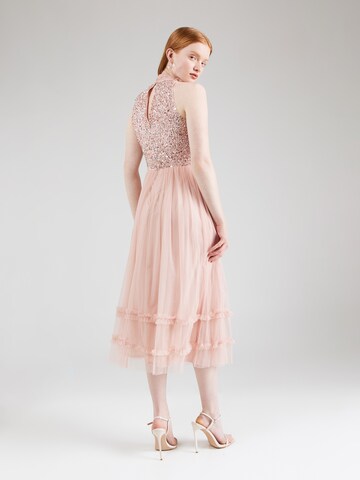 Robe de cocktail LACE & BEADS en rose