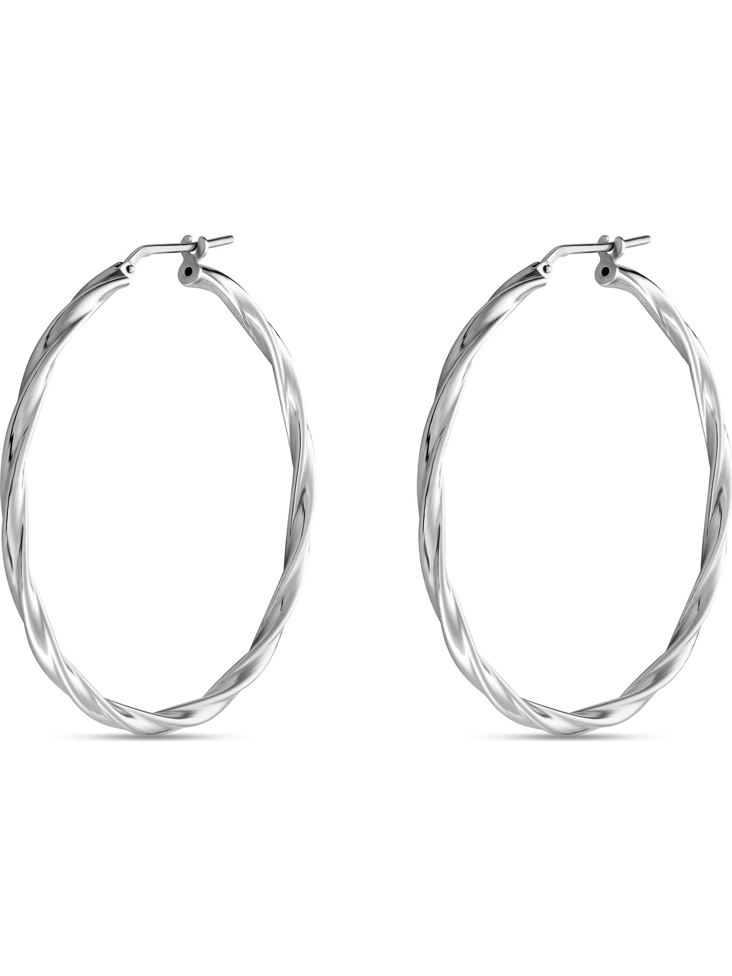 FAVS Earrings in Silver: front
