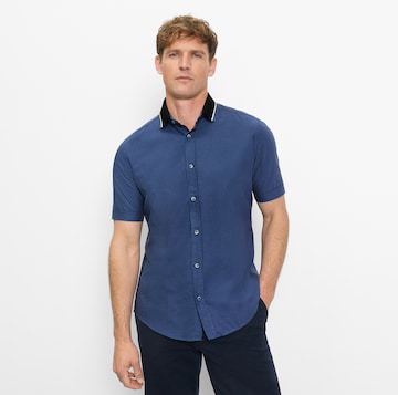 OLYMP Regular Fit Hemd in Blau: Vorderseite