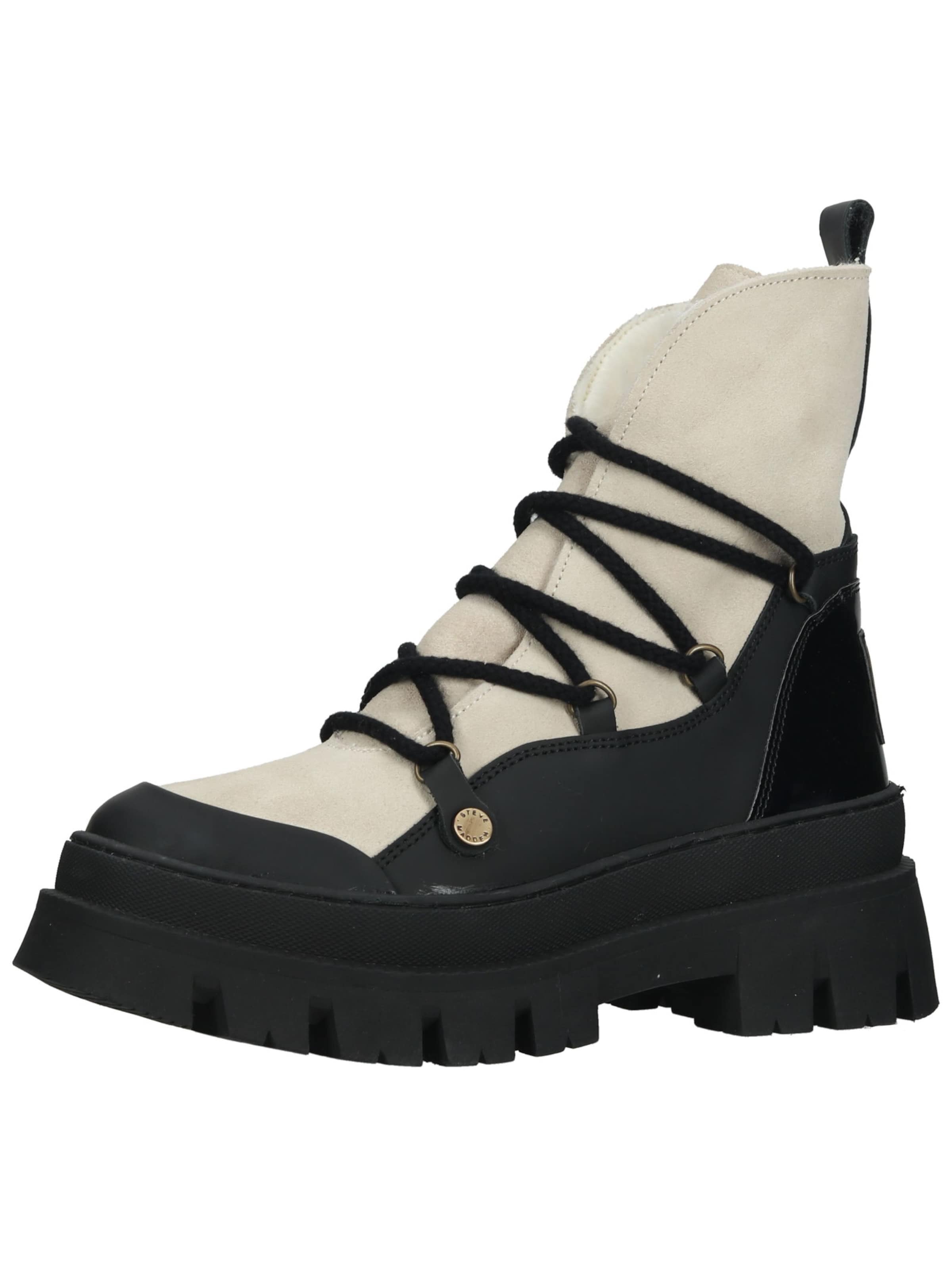 STEVE MADDEN Lace-up bootie in White: front