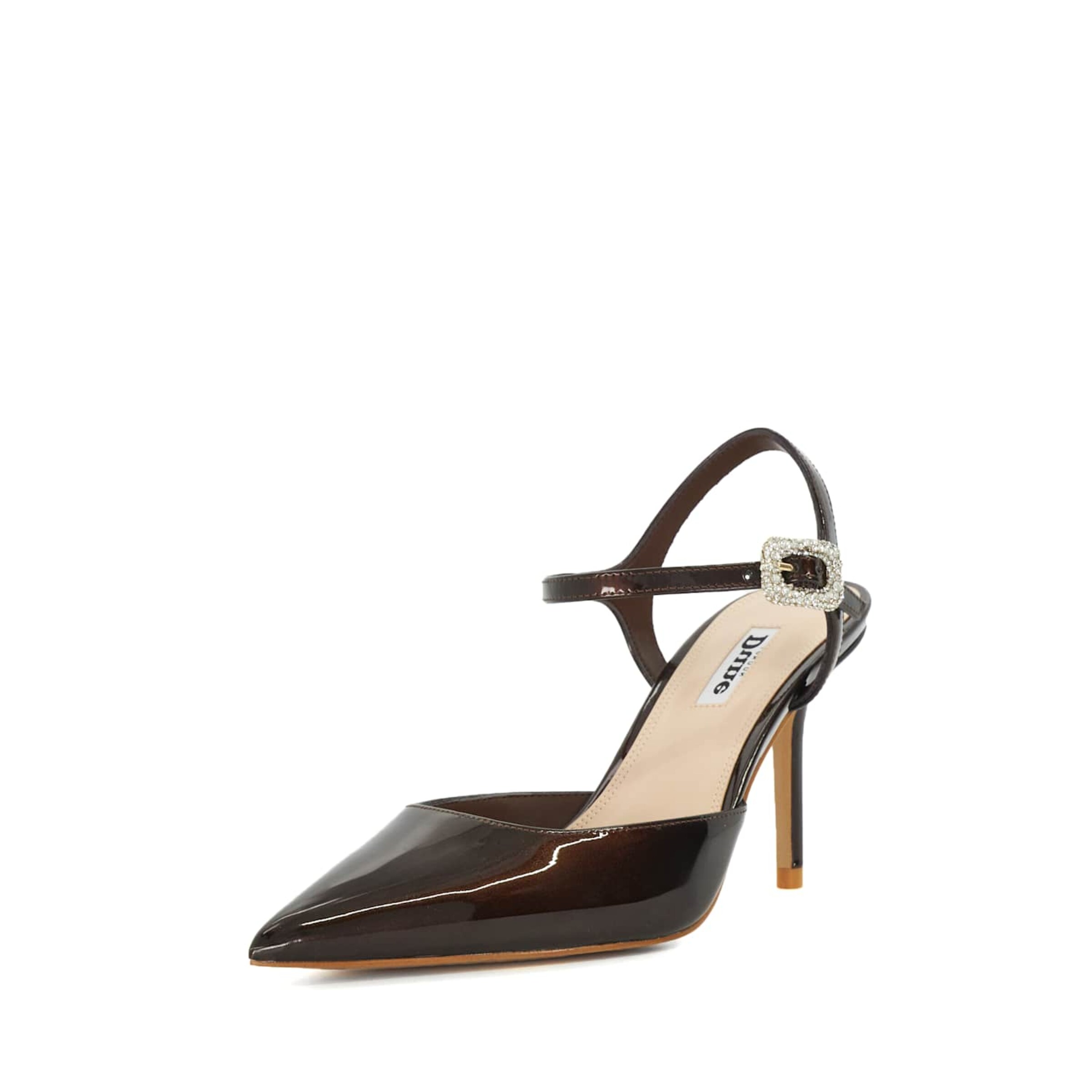 Escarpins à bride arrière 'Channel' Dune LONDON en marron : devant