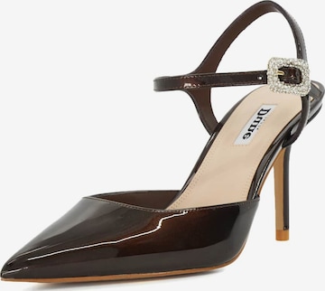 Escarpins à bride arrière 'Channel' Dune LONDON en marron : devant