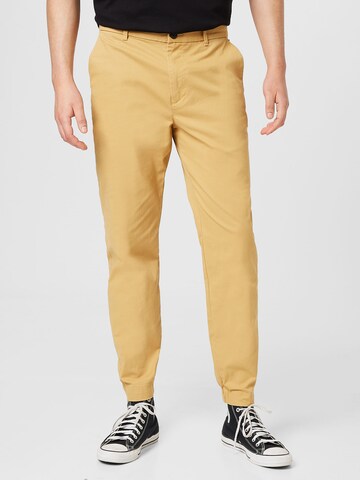 TOM TAILOR DENIM Regular Chino in Bruin: voorkant