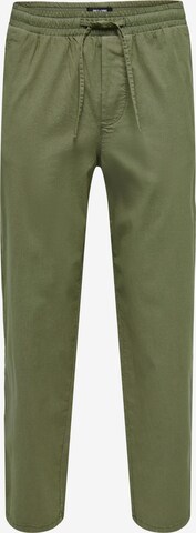 Only & Sons Broek 'Sinus' in Groen: voorkant