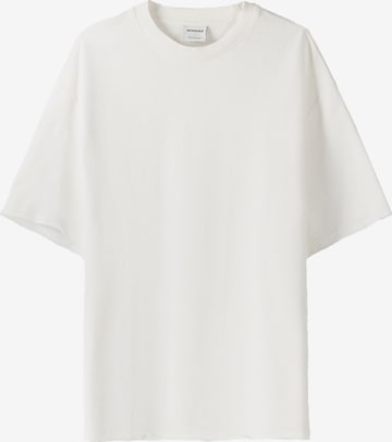 Sweat-shirt Bershka en blanc : devant