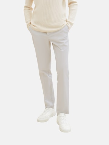 TOM TAILOR DENIM Regular Chino trousers in White: front