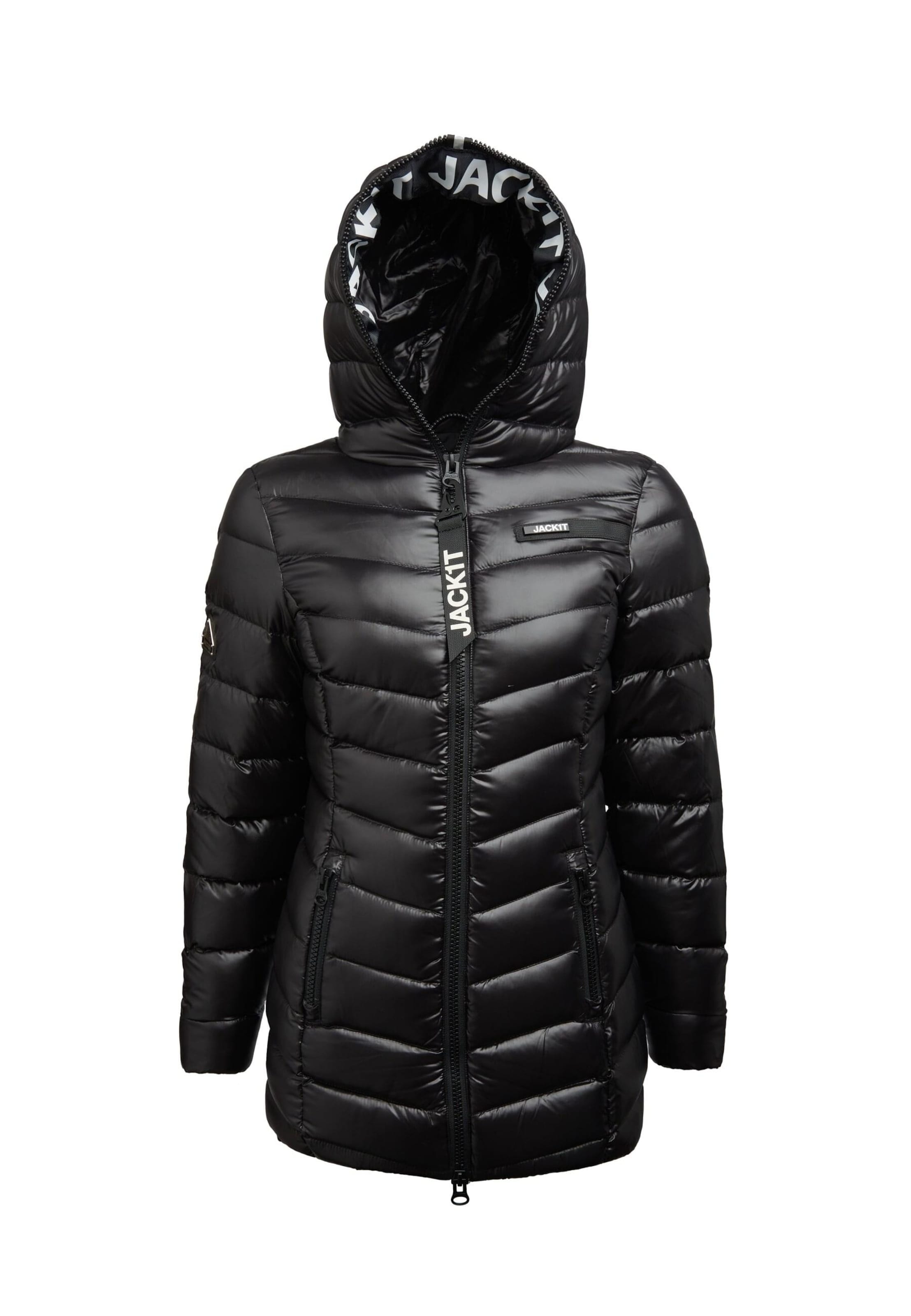 JACK1T Winterjas 'R3D' in Zwart: voorkant