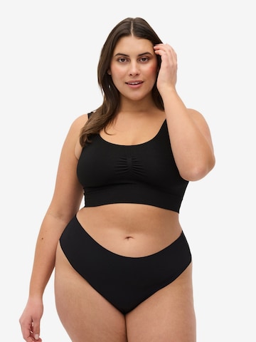 Devoted by Zizzi - Tanga 'Daphne' en negro: frente