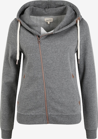 Oxmo Zip-Up Hoodie 'Vicky' in Grey: front