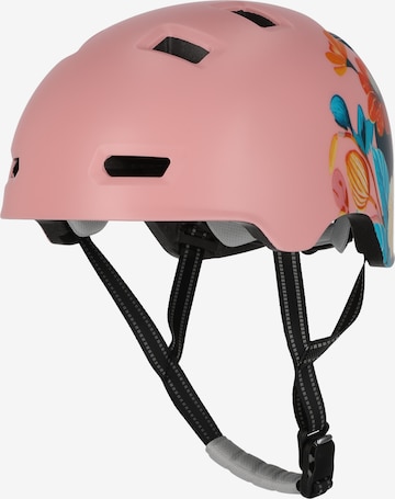 Crazy Safety Helmet 'Rampage Flower' in Pink: front
