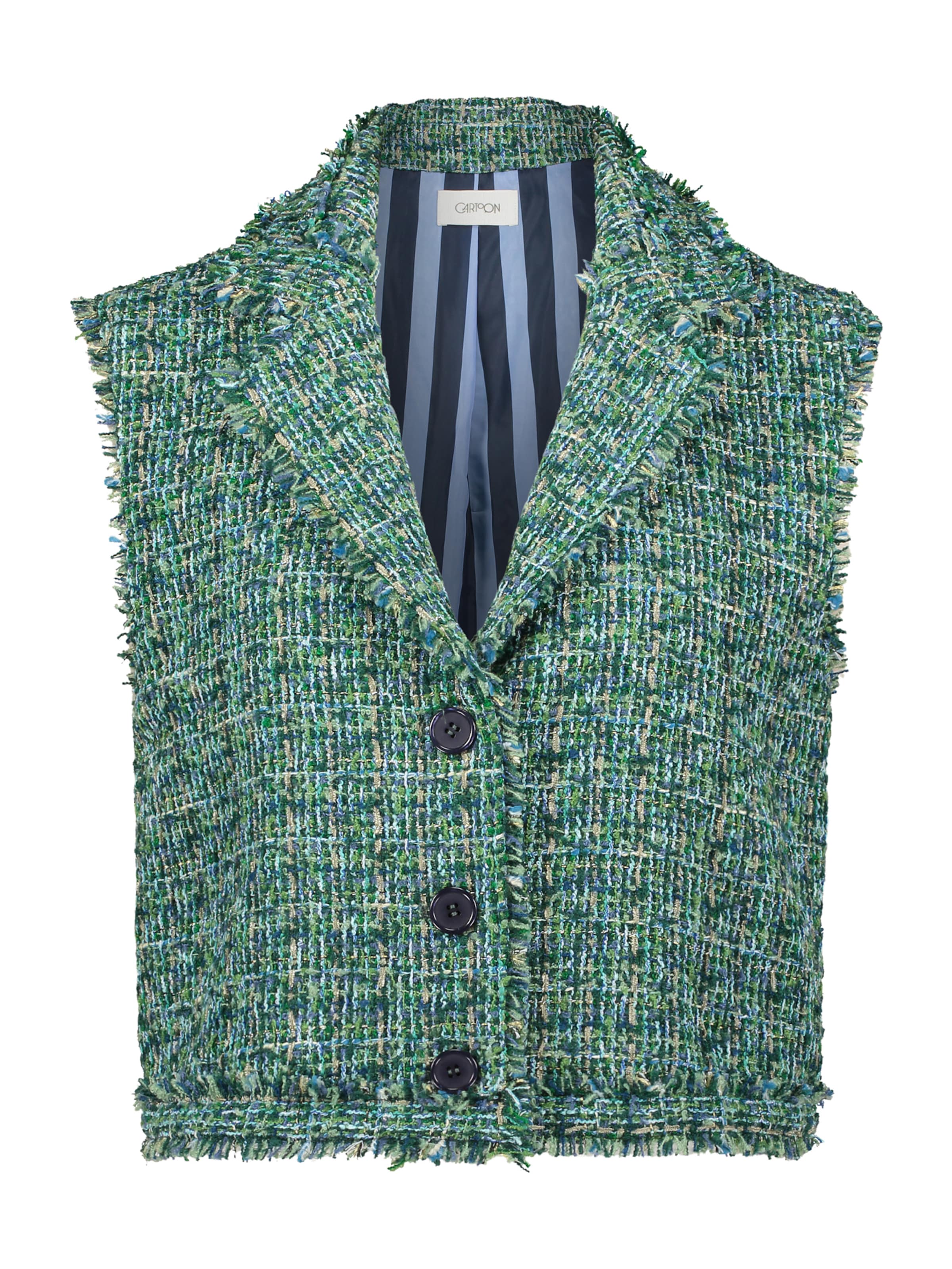 Gilet Cartoon en vert : devant