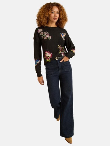 love & roses Sweatshirt in Schwarz: Vorderseite