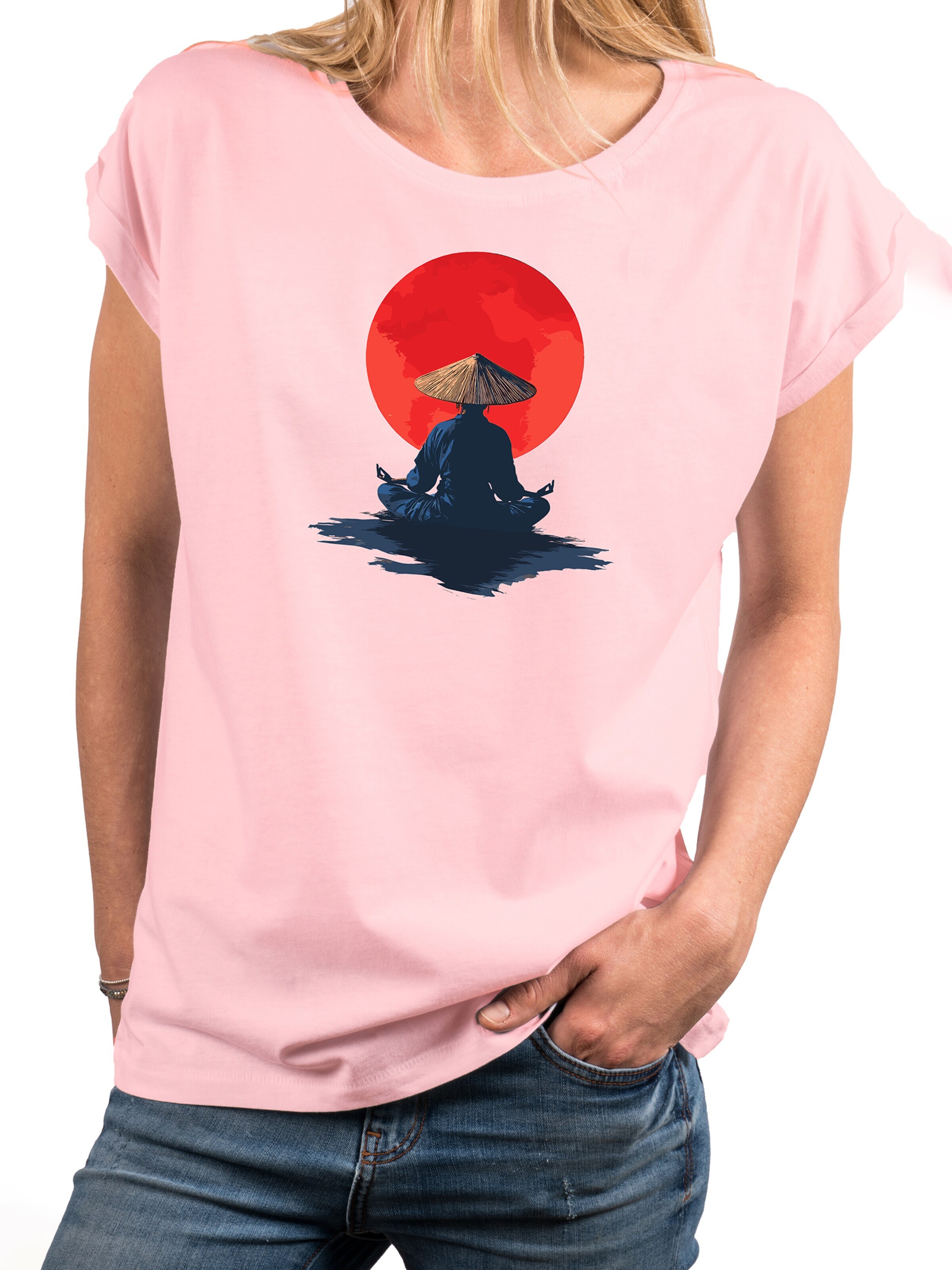 MAKAYA Shirt 'Monk' in Pink