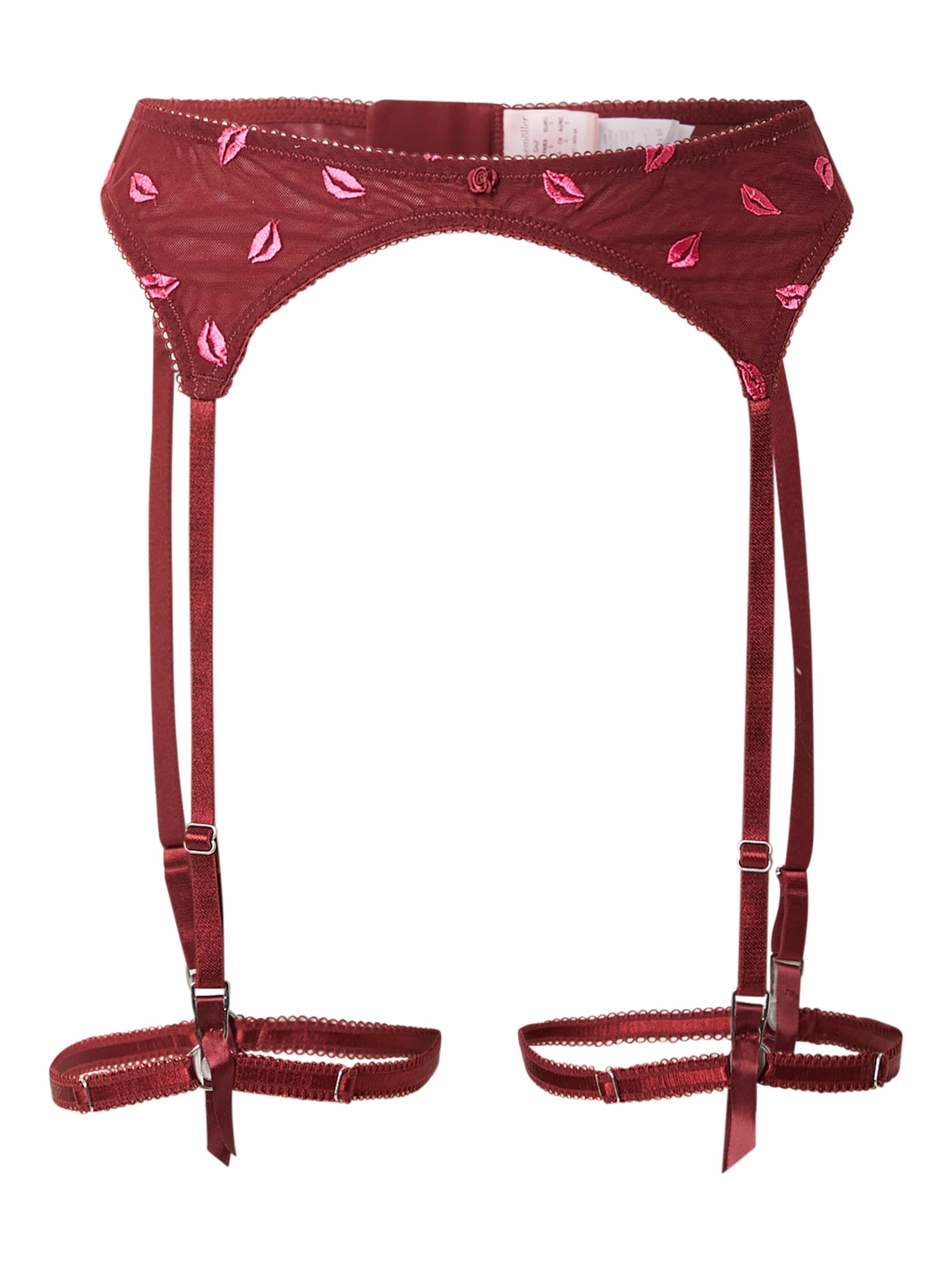 Prisegamų kojinių laikiklis iš Hunkemöller, spalva – rožių spalva / tamsiai raudona, Prekių apžvalga