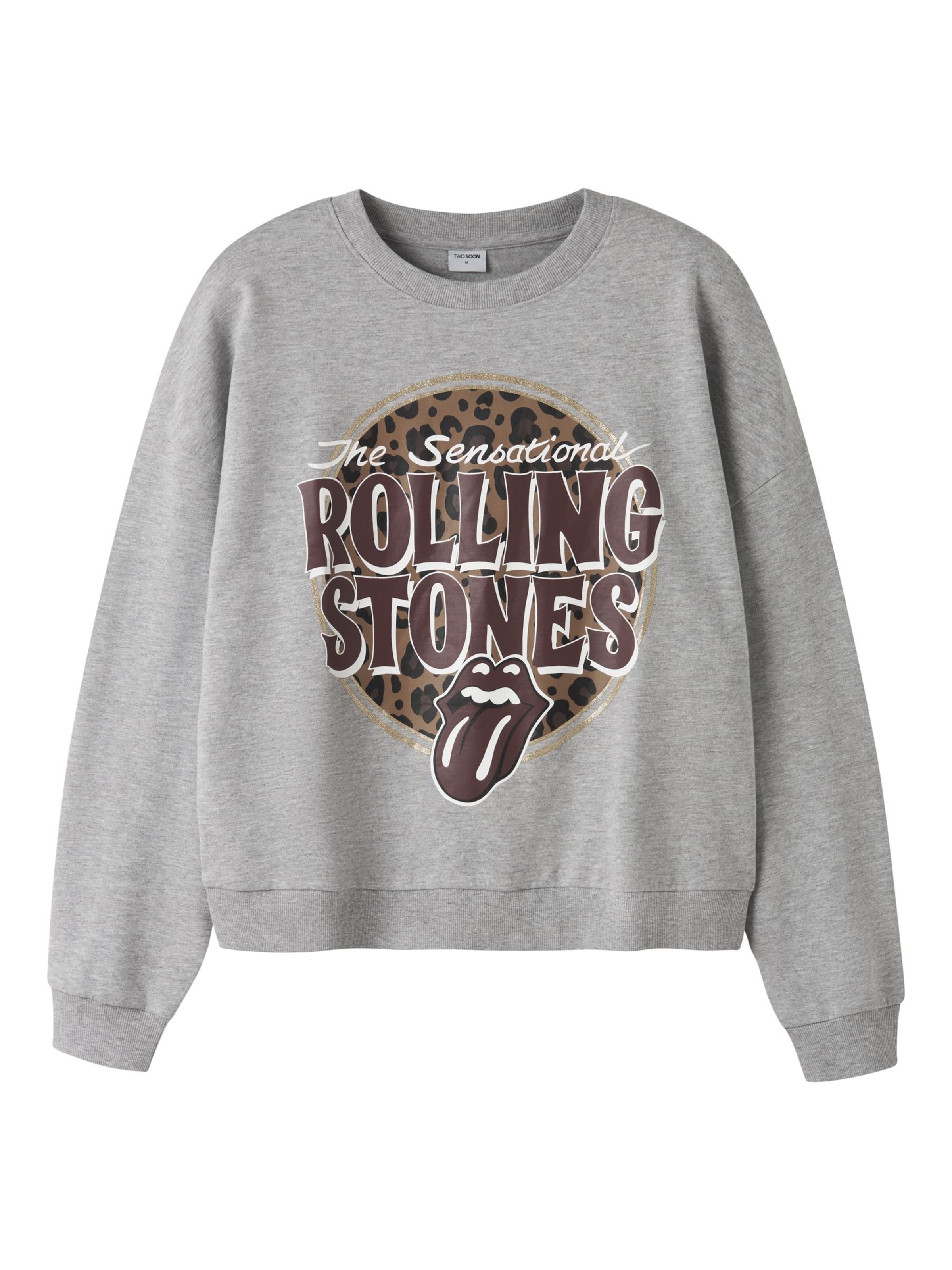 TWO SOON - Sudadera 'The Rolling Stones' en gris: frente