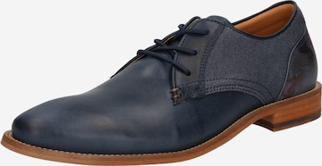 BULLBOXER Veterschoen in Blauw: voorkant