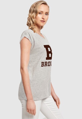 Maglietta 'Brown University - B Initial' di Merchcode in grigio