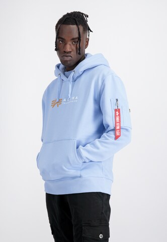 ALPHA INDUSTRIES Sweatshirt in Blau: predná strana