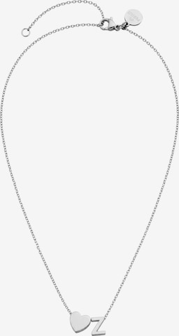 PURELEI - Cadena 'Letter Heart Z' en plata: frente