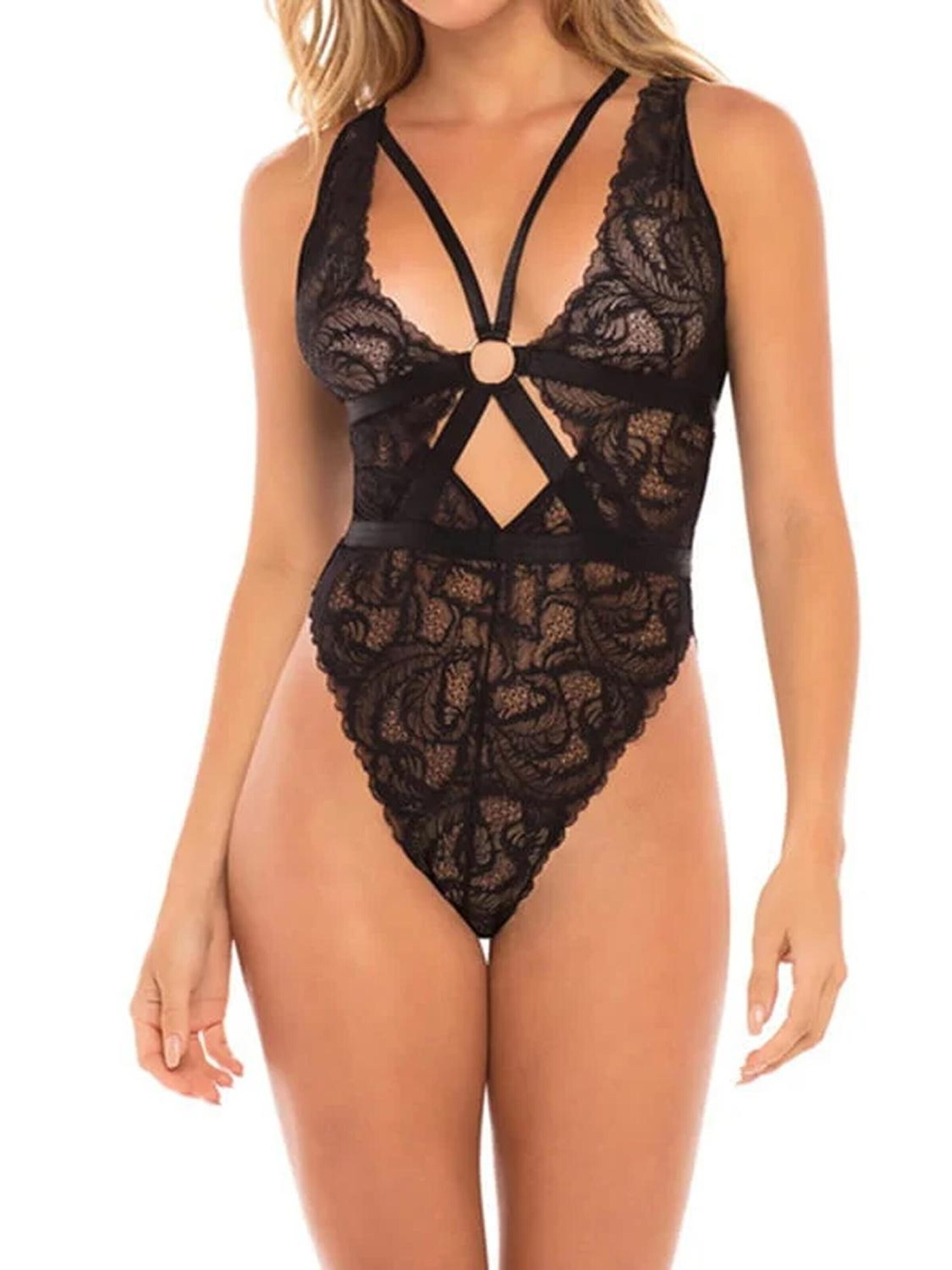 Shapetape Shapingbody 'Kanten shaper body - Amélie' in Zwart