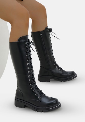 Stivale stringato di Elara in nero