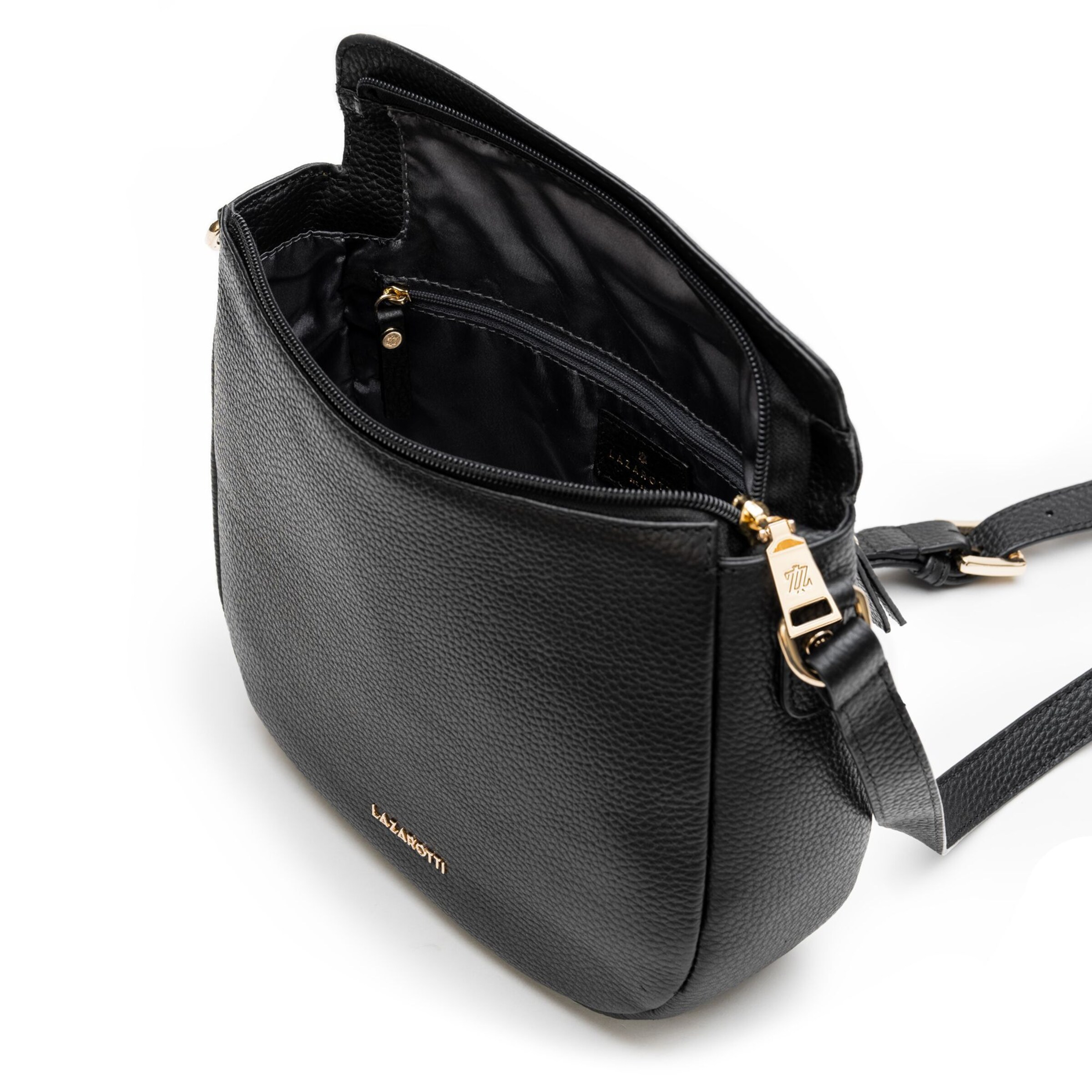 Borsa a tracolla di Lazarotti in nero