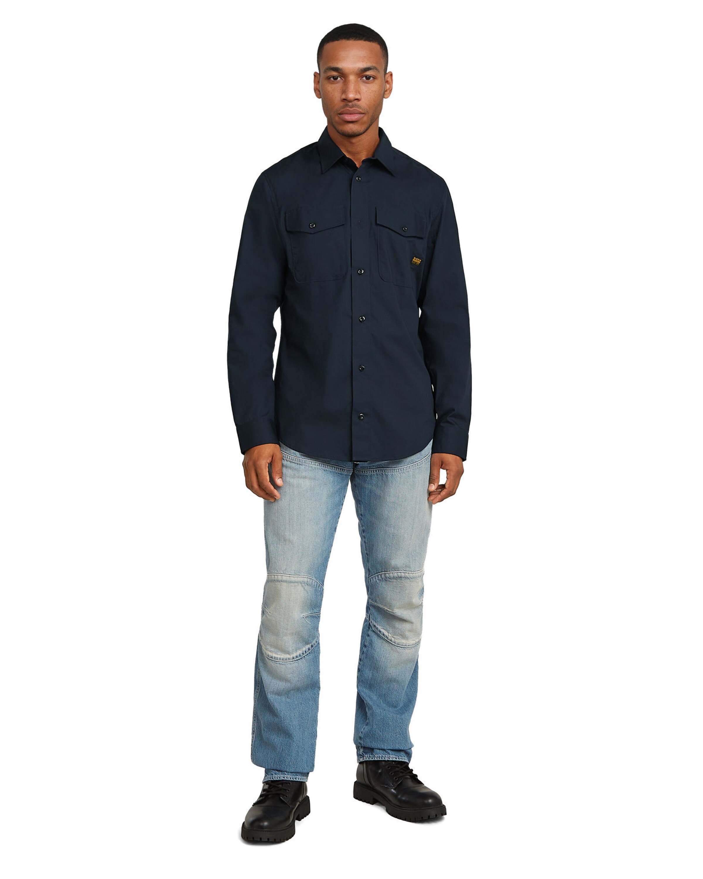 G-STAR Regular fit Button Up Shirt in Blue
