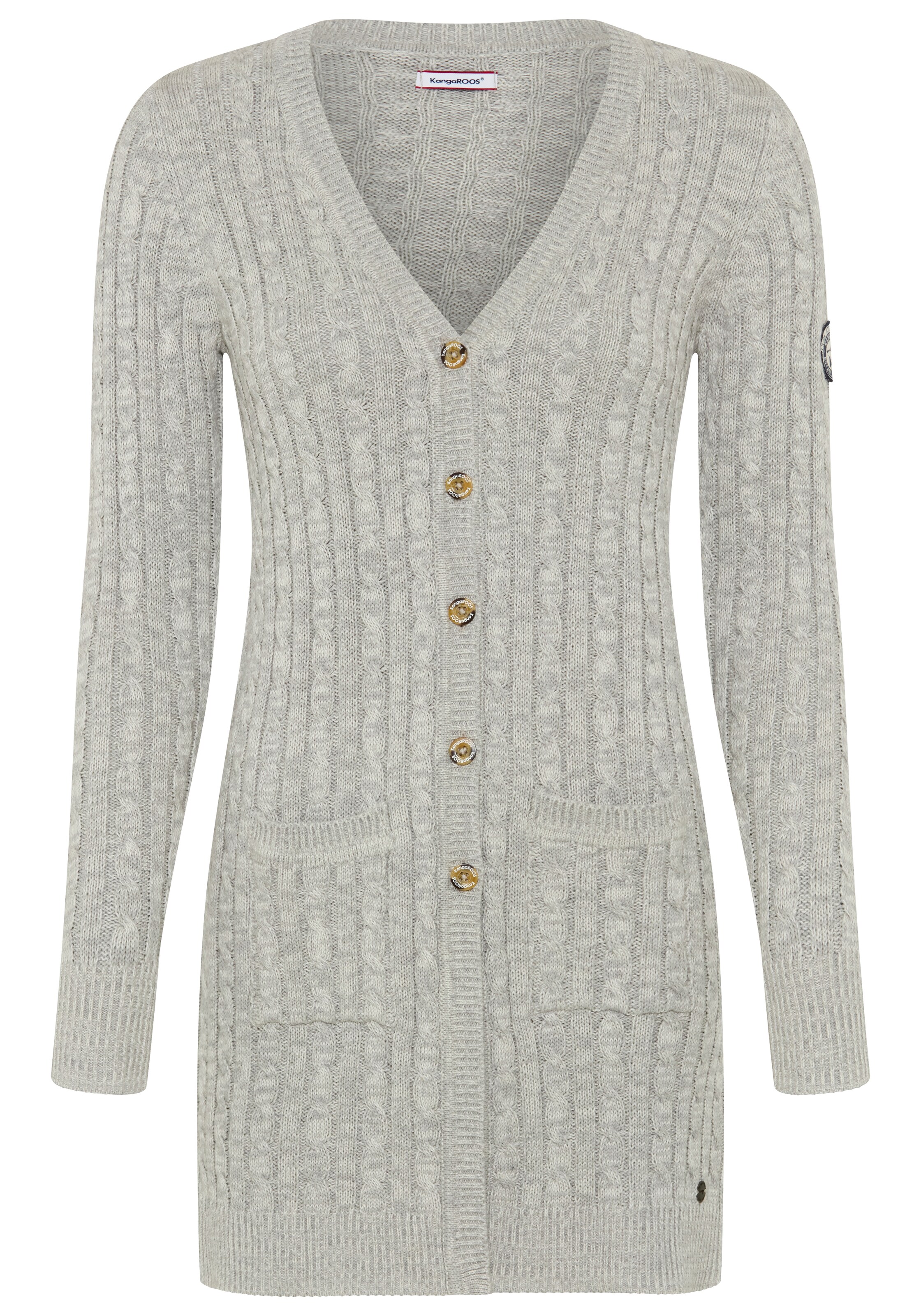 KangaROOS Knit Cardigan in Grey: front