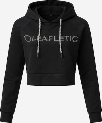 LEAFLETIC Sweatshirt 'Leafletic Women’s Hoodie' in Zwart: voorkant