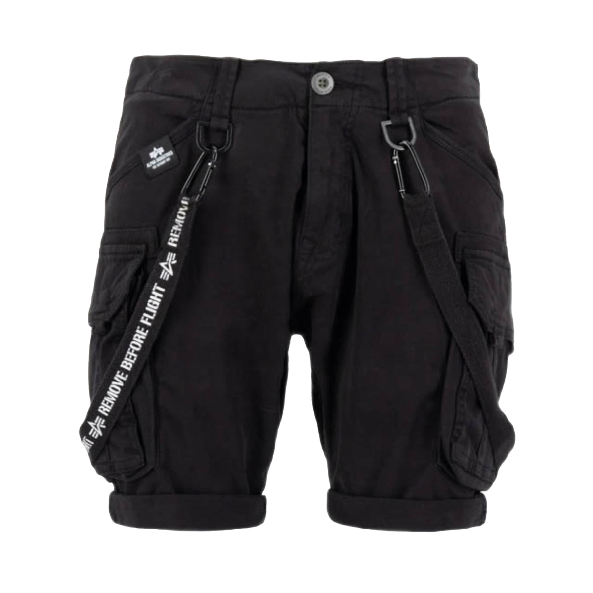 Tapered Pantaloni cargo di ALPHA INDUSTRIES in nero: frontale