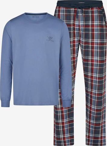 Phil & Co. Berlin Pyjama lang in Blau: Vorderseite