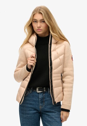 smėlio Superdry Demisezoninė striukė: priekis