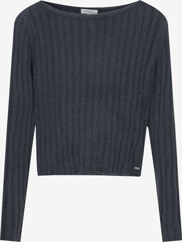 Pull&Bear Sweter w kolorze szary: przód