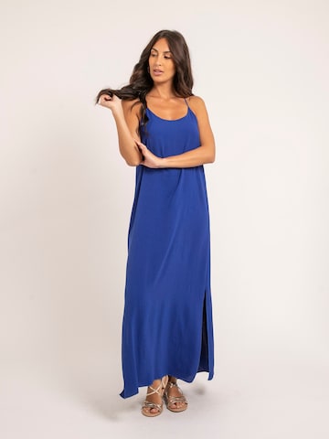 Dona Lisa Zomerjurk 'Robe longue à bretelles IGGY' in Blauw