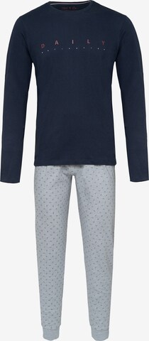 Phil & Co. Berlin Long Pajamas 'Special' in Blue: front