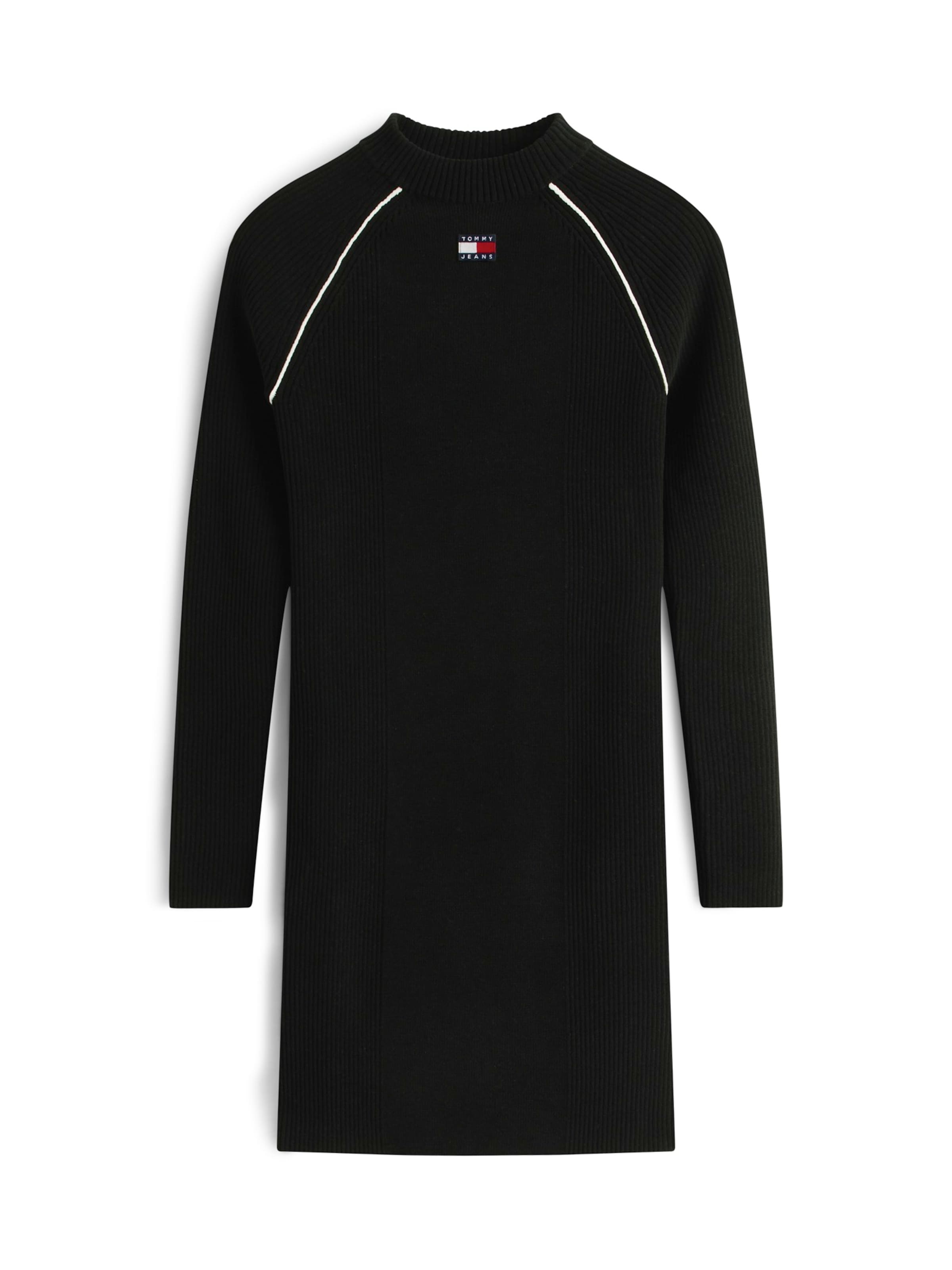 Tommy Jeans Pletena obleka | mornarska / rdeča / črna / bela barva, Prikaz izdelka