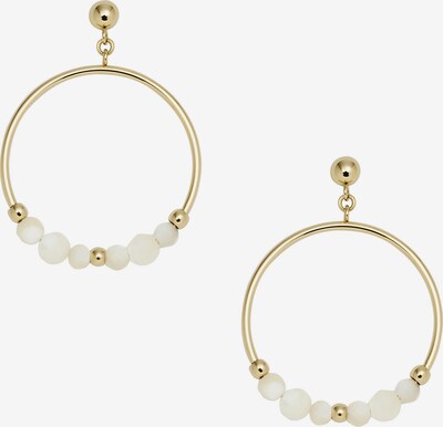 FOSSIL Ohrring in gold / weiß, Produktansicht