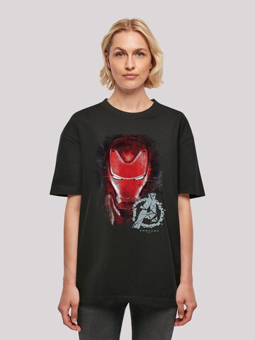 F4NT4STIC Shirt 'Marvel Avengers Endgame Iron Man Brushed' in Zwart: voorkant