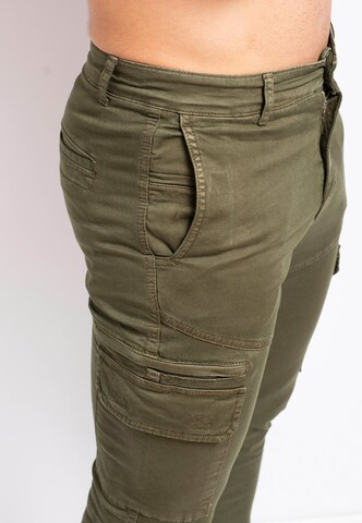 The Jokers Wide Leg Cargo Hose mit elastischem Saum in Grün