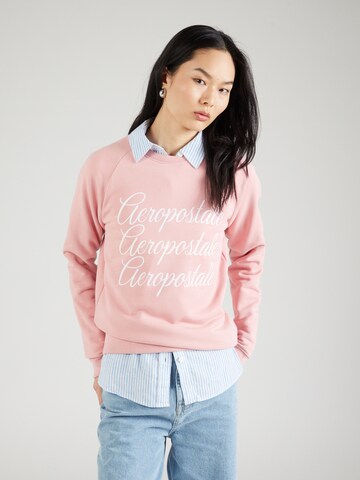 Sweat-shirt AÉROPOSTALE en rose : devant