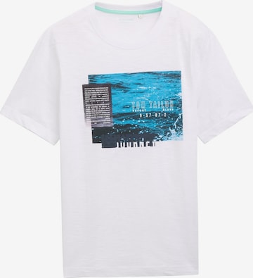 TOM TAILOR T-Shirt in Weiß: Vorderseite