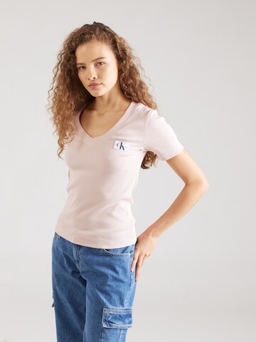 Calvin Klein Jeans T-Shirt in Pink: predná strana