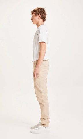 KnowledgeCotton Apparel Slimfit Chino kalhoty 'Joe' – béžová