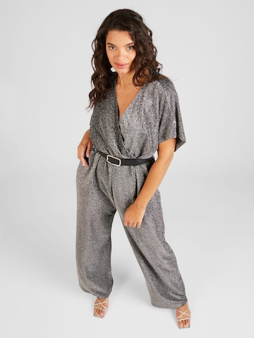 PIECES Curve Jumpsuit 'SERINA' in Silber