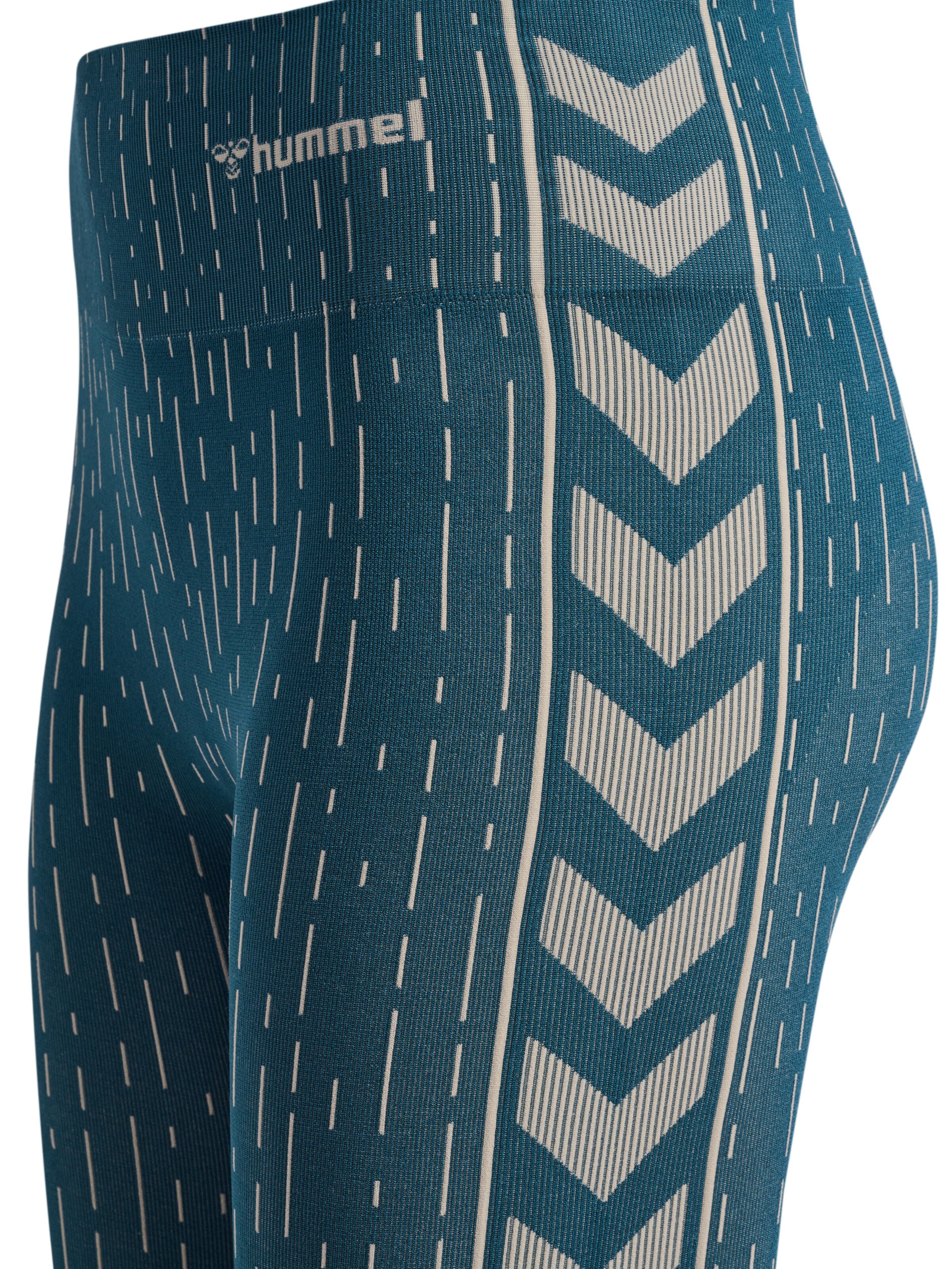 Hummel Slimfit Sportbroek in Blauw