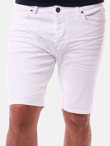 Reslad Regular Jeans 'Jeans Shorts Basic Used Washed' in Weiß: Vorderseite
